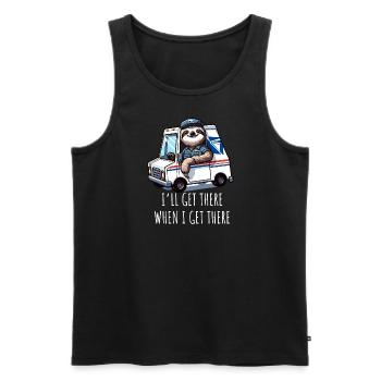 Ich werde es schaffen, wenn ich es schaffe - Männer Premium Bio Tank Top - Schwarz - Vorne - Michal (187cm)