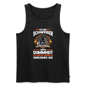 Schweißer Beruf Schweisser Geschenk - Männer Premium Bio Tank Top - Schwarz - Vorne - Michal (187cm)