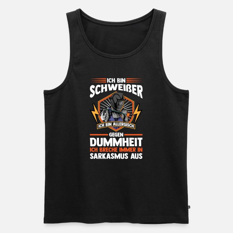 Schweißer Beruf Schweisser Geschenk - Männer Premium Bio Tank Top - Schwarz
