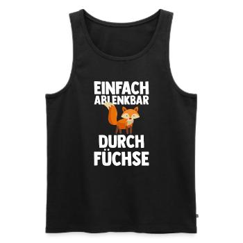 Fuchs Tier Fuchs-Fans Geschenk - Männer Premium Bio Tank Top - Schwarz - Vorne - AI Model Male 178 light (178cm)