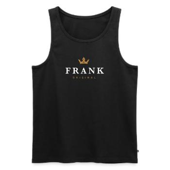 Logo de la famille Frank Original - Débardeur bio Premium Homme - noir - Devant - Michal (187cm)