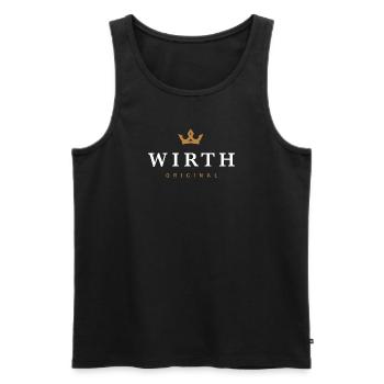 Logo original de la famille Wirth - Débardeur bio Premium Homme - noir - Devant - Michal (187cm)