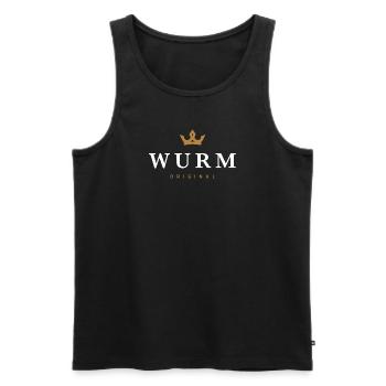 Wurm Original Familienlogo - Männer Premium Bio Tank Top - Schwarz - Vorne - Michal (187cm)