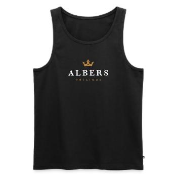 Albers Nom de famille original - Débardeur bio Premium Homme - noir - Devant - Michal (187cm)