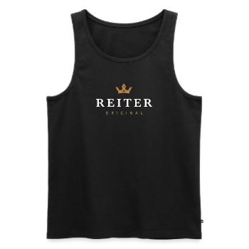 Reiter Original Familienlogo - Männer Premium Bio Tank Top - Schwarz - Vorne - Michal (187cm)
