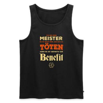 Pen and paper benefit - Männer Premium Bio Tank Top - Schwarz - Vorne - AI Model Male 178 light (178cm)