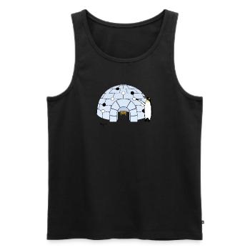 Iglo Go - Männer Premium Bio Tank Top - Schwarz - Vorne - AI Model Male 178 light (178cm)