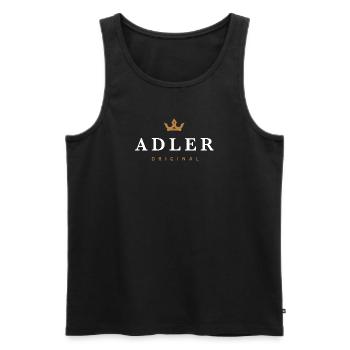 Eagle Original Family Logo - Men's Premium Organic Tank Top - black - Front - Michal (187cm)