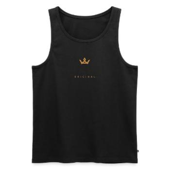 Logo original de la famille Tribe - Débardeur bio Premium Homme - noir - Devant - Michal (187cm)