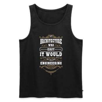 Architect Design - Men's Premium Organic Tank Top - black - Front - Michal (187cm)