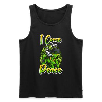 Ufo Weltall Universum - Männer Premium Bio Tank Top - Schwarz - Vorne - AI Model Male 178 light (178cm)