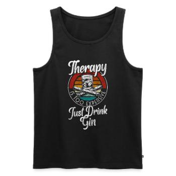 cocktail bartender bachelor party - Men's Premium Organic Tank Top - black - Front - Michal (187cm)