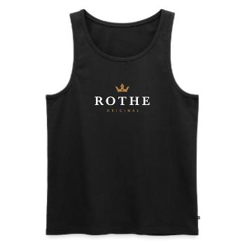 Logo original de la famille Rothe - Débardeur bio Premium Homme - noir - Devant - Michal (187cm)