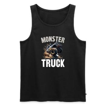 monster truck - Débardeur bio Premium Homme - noir - Devant - Michal (187cm)