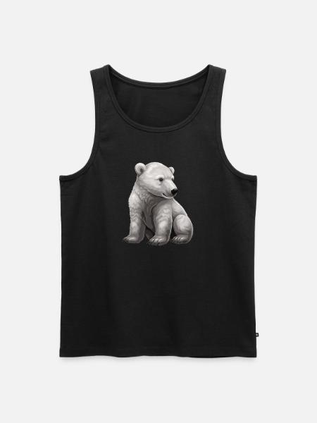 Isbjørn baby sød isbjørn - Herre Premium økologisk tanktop - sort