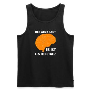 Bitcoin BTC Crypto Blockchain Münze Börse Coin - Männer Premium Bio Tank Top - Schwarz - Vorne - Michal (187cm)