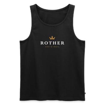 Logo original de la famille Rother - Débardeur bio Premium Homme - noir - Devant - Michal (187cm)