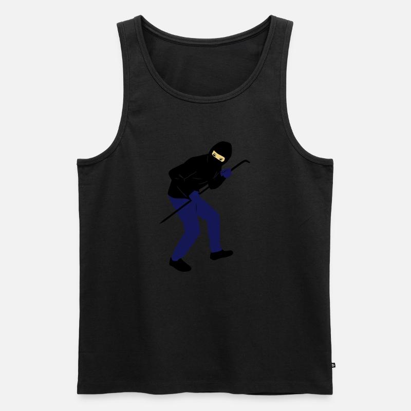 einbrecher - Männer Premium Bio Tank Top - Schwarz