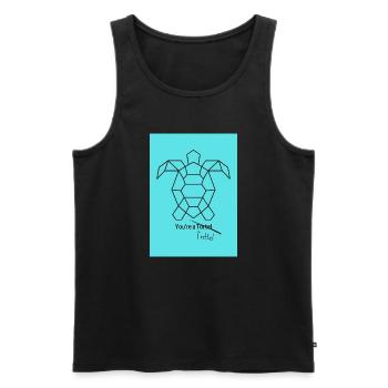 Like a Törtel Design - Männer Premium Bio Tank Top - Schwarz - Vorne - AI Model Male 178 light (178cm)