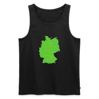 Karte der Flüsse in Deutschland - Männer Premium Bio Tank Top - Schwarz - Vorne - Michal (187cm)