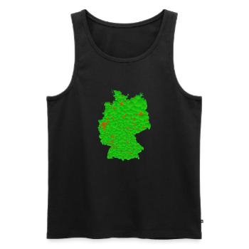 Bundesländer Deutschland Karte mit großen Städten - Männer Premium Bio Tank Top - Schwarz - Vorne - Michal (187cm)