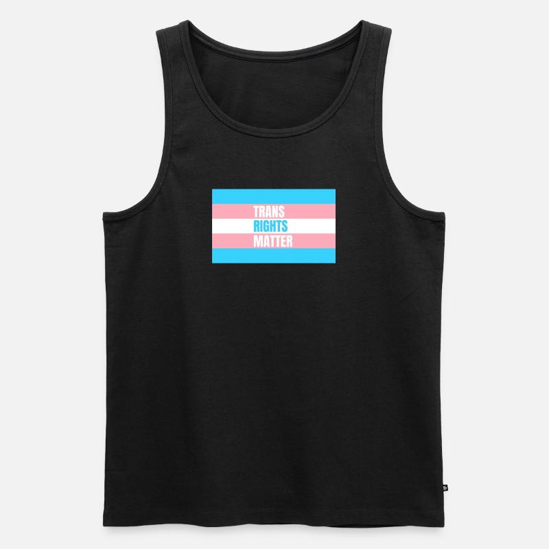 Trans Rights Matter - Männer Premium Bio Tank Top - Schwarz