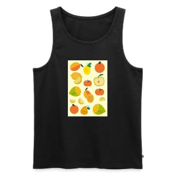 FrüchteCocktail Outfit für Jedermann. Summer Vibes - Männer Premium Bio Tank Top - Schwarz - Vorne - AI Model Male 178 light (178cm)