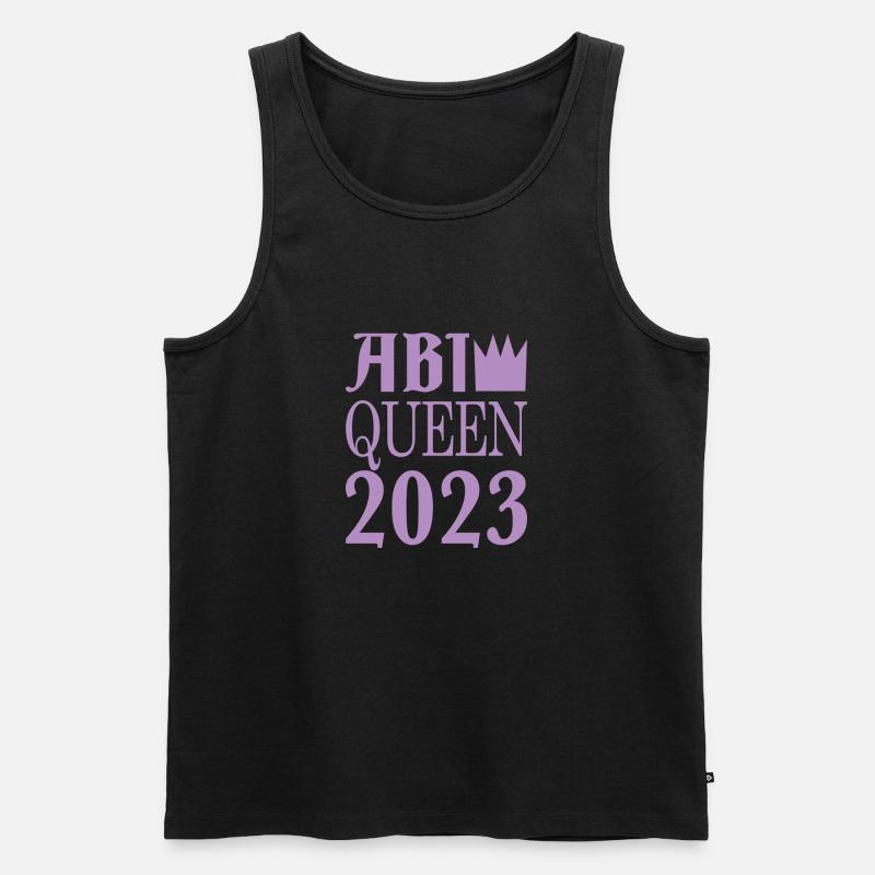 Abi Spruch - queen - Männer Premium Bio Tank Top - Schwarz