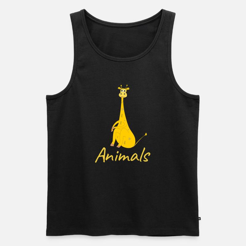 Giraffe - Männer Premium Bio Tank Top - Schwarz