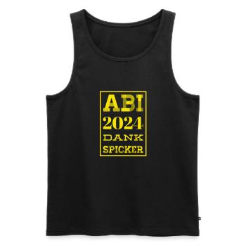 Abi 2024 Sprüche - Männer Premium Bio Tank Top - Schwarz - Vorne - AI Model Male 178 light (178cm)