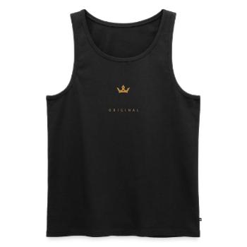 Münch Original Family Logo - Men's Premium Organic Tank Top - black - Front - Michal (187cm)