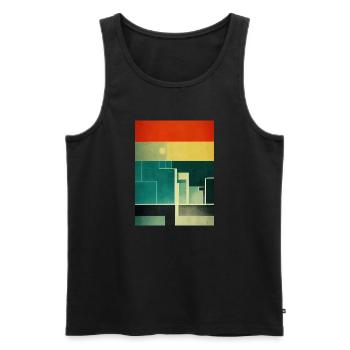 Bauhaus - illustration inspired by architecture - Men's Premium Organic Tank Top - black - Front - Michal (187cm)