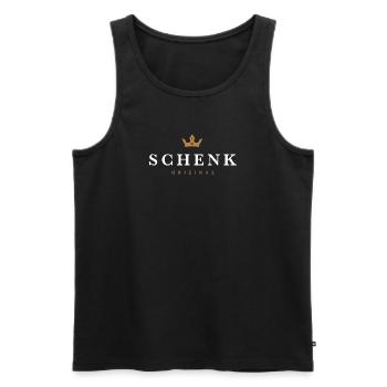 Schenk Original Familienlogo - Männer Premium Bio Tank Top - Schwarz - Vorne - AI Model Male 178 light (178cm)
