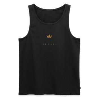 Hummel Original Family Logo - Men's Premium Organic Tank Top - black - Front - Michal (187cm)