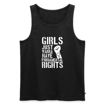 Mädchen möchten Grundrechte-Hemd gerade haben - Männer Premium Bio Tank Top - Schwarz - Vorne - Michal (187cm)