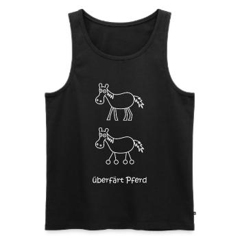 überfärt Pferd, überfahren, Pferd Pferd mit Rädern - Männer Premium Bio Tank Top - Schwarz - Vorne - Michal (187cm)