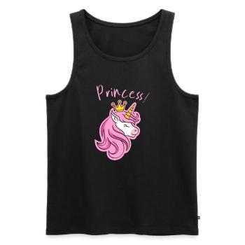 Majestueuse couronne de licorne imprimée - Débardeur bio Premium Homme - noir - Devant - AI Model Male 178 light (178cm)