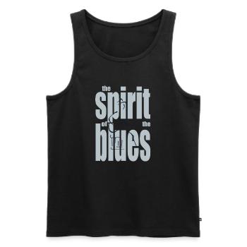 The spirit of the blues - Débardeur bio Premium Homme - noir - Devant - AI Model Male 178 light (178cm)
