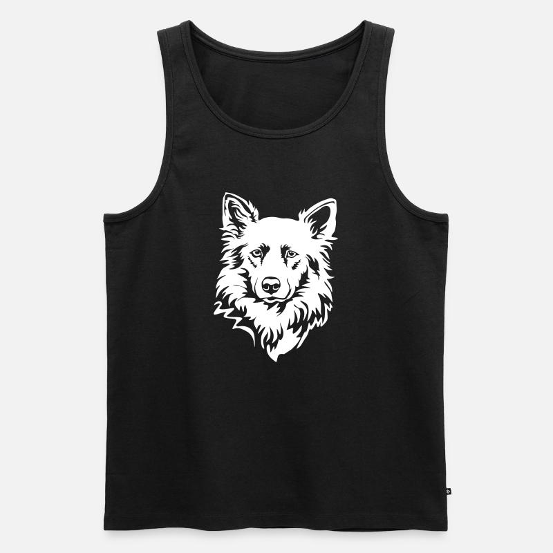 Harzer Fuchs Kopf "Black Edtion" - Männer Premium Bio Tank Top - Schwarz