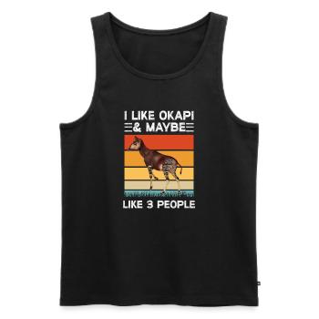 I like Okapi - Men's Premium Organic Tank Top - black - Front - Michal (187cm)