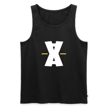 Double X dash digital art - Men's Premium Organic Tank Top - black - Front - Michal (187cm)
