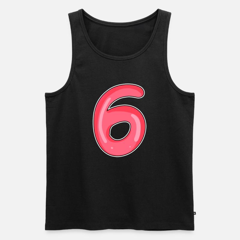 6 - Männer Premium Bio Tank Top - Schwarz