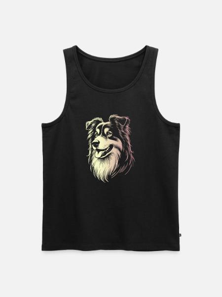 Australian Shepherd Traits 2 Gradient - Men's Premium Organic Tank Top - black