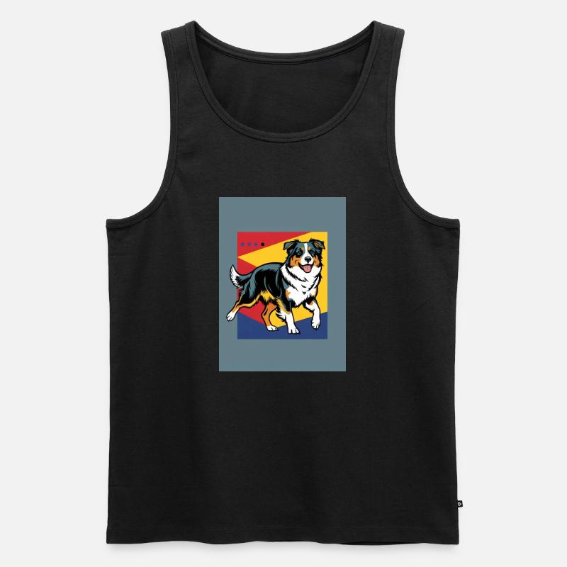 Australischer Schäferhund - Männer Premium Bio Tank Top - Schwarz