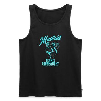 T-shirt classique du tournoi de tennis de Madrid - Débardeur bio Premium Homme - noir - Devant - Michal (187cm)