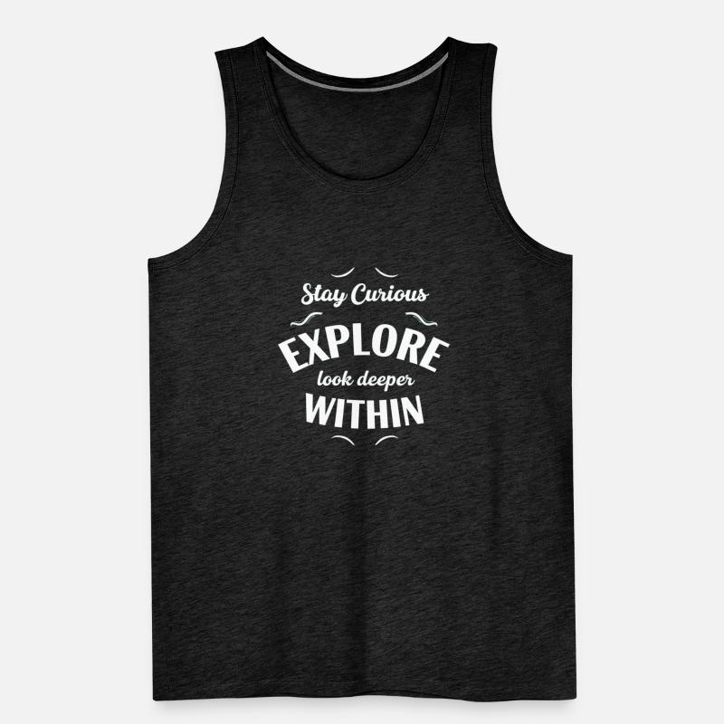 Explore Interior Stay Curious Men's Premium Organic Tank Top