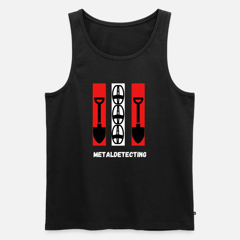 Metaldetecting - Männer Premium Bio Tank Top - Schwarz