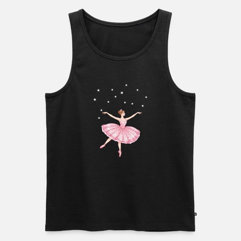 Ballet de la danse de princesse - Débardeur bio Premium Homme - noir
