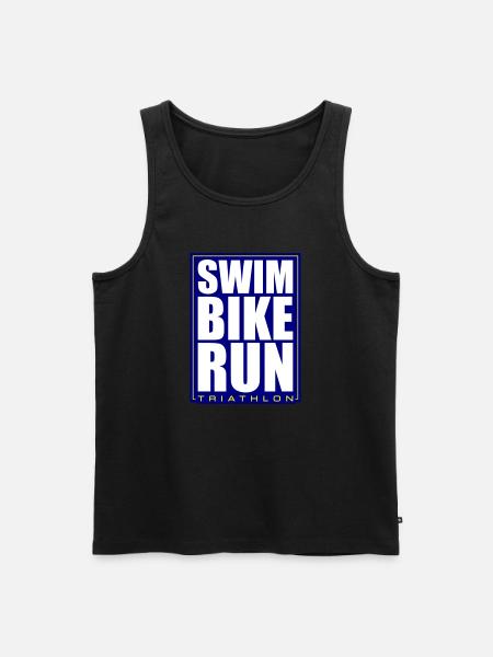 Triathlon Natation Course Cyclisme - Débardeur bio Premium Homme - noir
