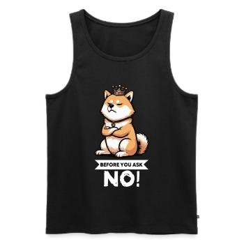 Before You Ask Shiba Inu Shiba Owner Shiba Inus - Men's Premium Organic Tank Top - black - Front - Michal (187cm)